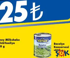 VATAN BEZELYE KONSERVESİ 830 G VATAN BEZELYE KONSERVESİ 830 G